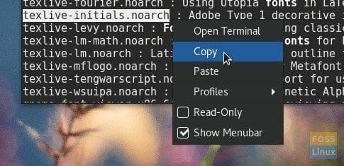 Copy font-family name