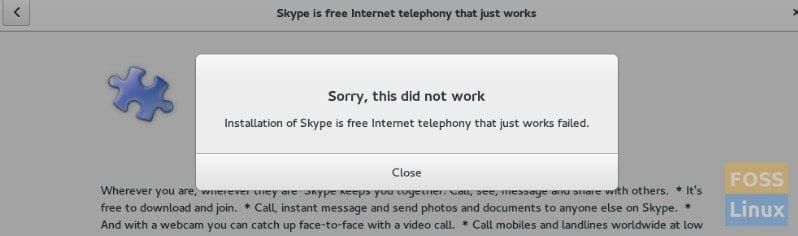 Skype Installation Error in Fedora