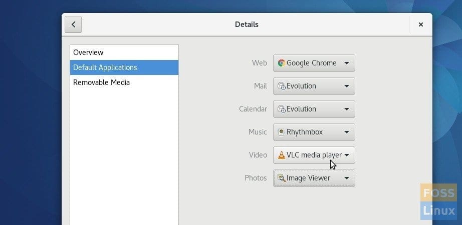 Fedora Default Applications