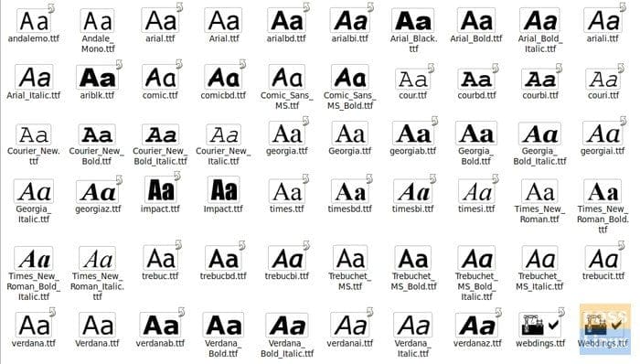 Microsoft True Type Fonts Pack