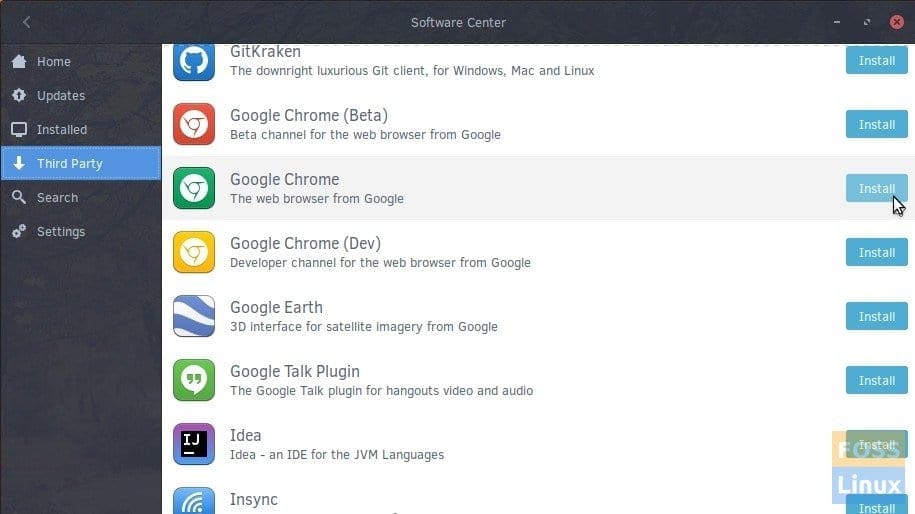 Install Google Chrome in Solus