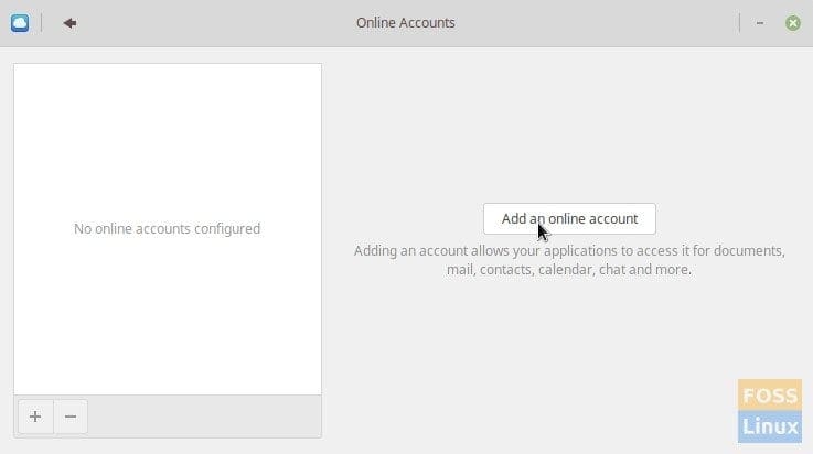 Adding Online Account