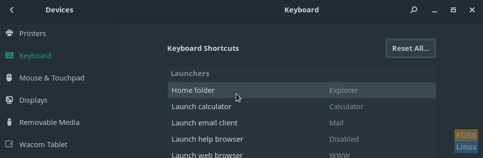 Keyboard Settings