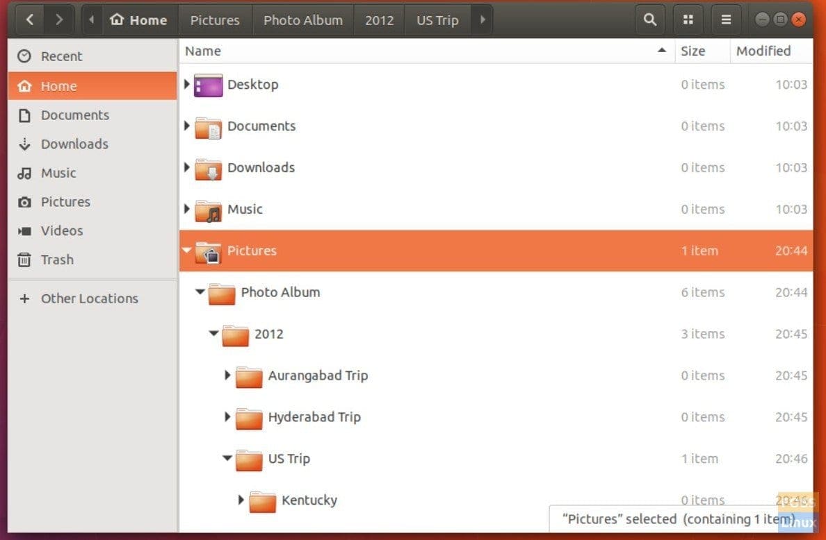 Tree View in Ubuntu 17.02