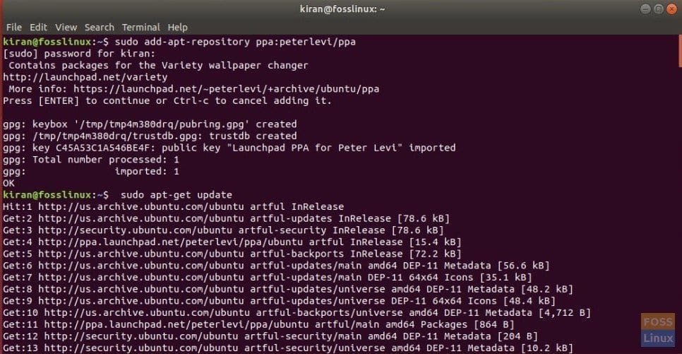 Variety App Installation
