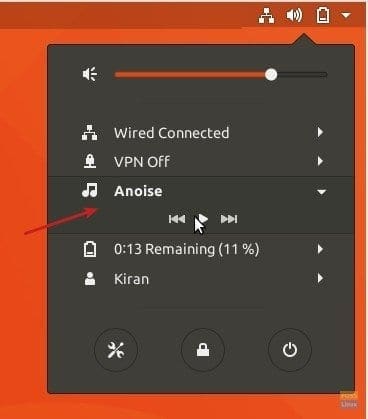 Control Ambient Noise from Top Panel Ubuntu17.10