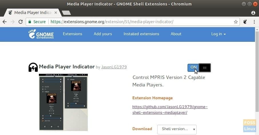 Enable Media Player Indicator in Ubuntu 17.10