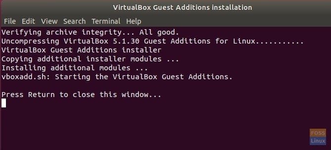 VirtualBox Guest Additions Package