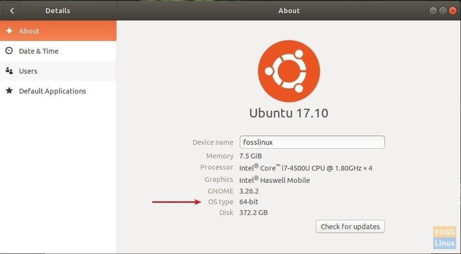 System Info in Ubuntu 17.10