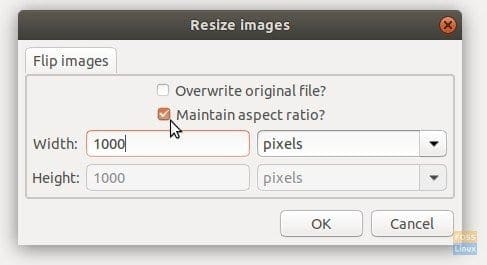 Resize Image Tool in Nautilus Image Tools