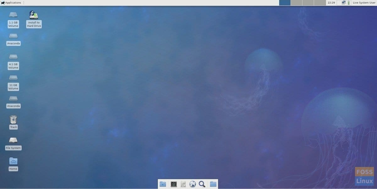 Fedora 27 Games desktop