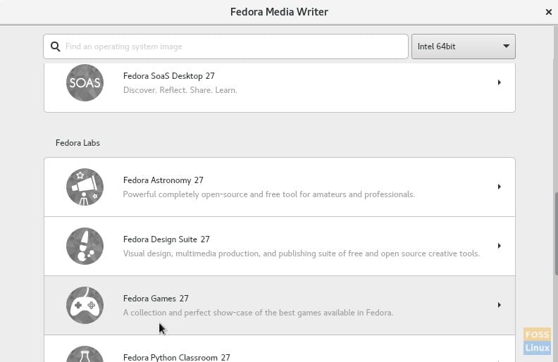 Fedora Games ISO image