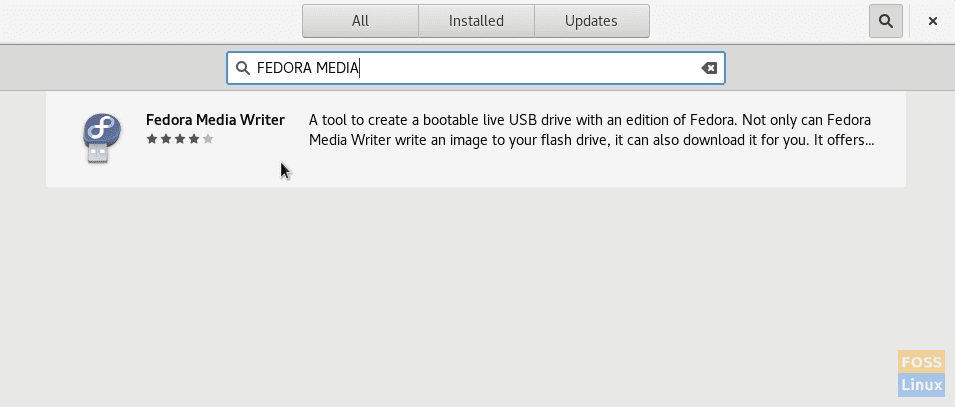 Installing Fedora Media Writer