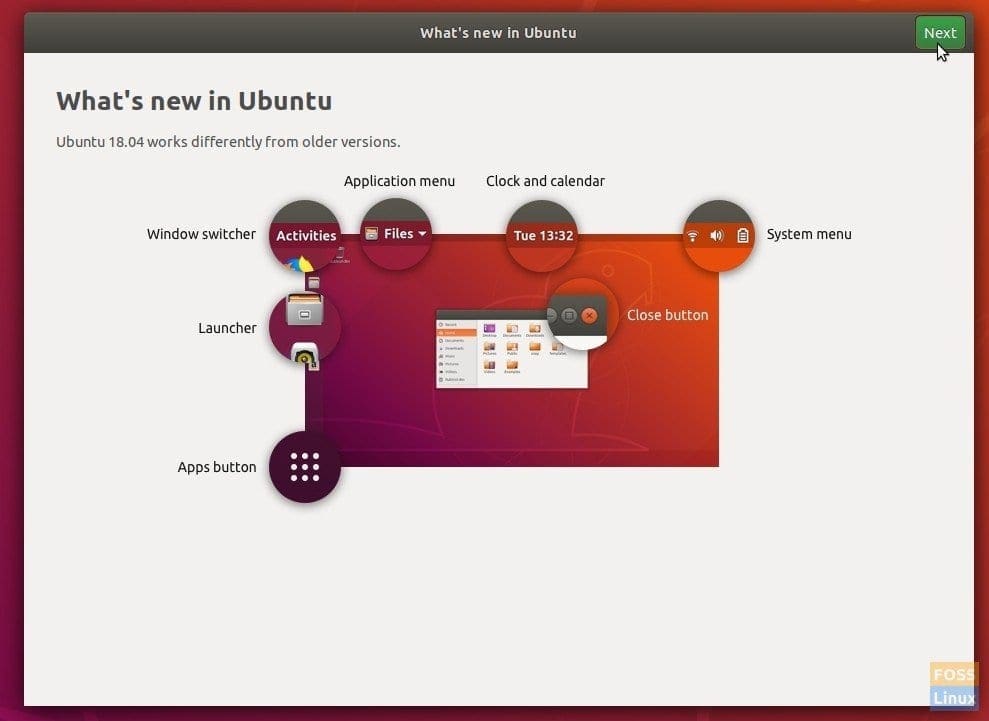 Ubuntu 18.04 New Welcome Screen