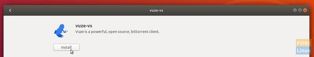 Installing Vuze