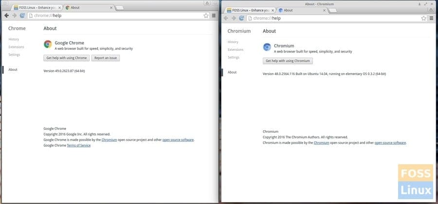 Chrome vs Chromium