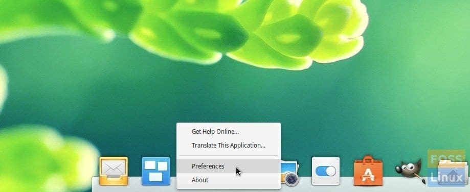 Dock Preferences Dock Preferences
