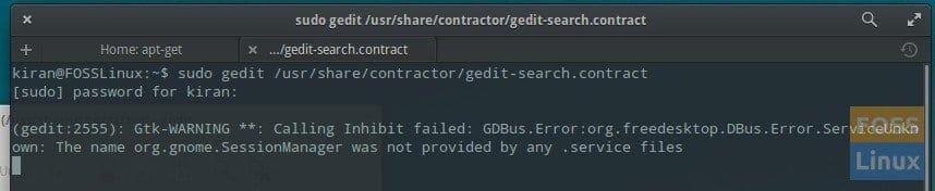 gedit search contractor