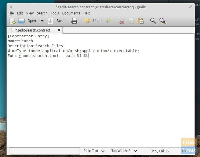 gedit search.contract