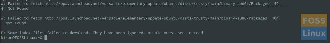 404 Errors in Terminal
