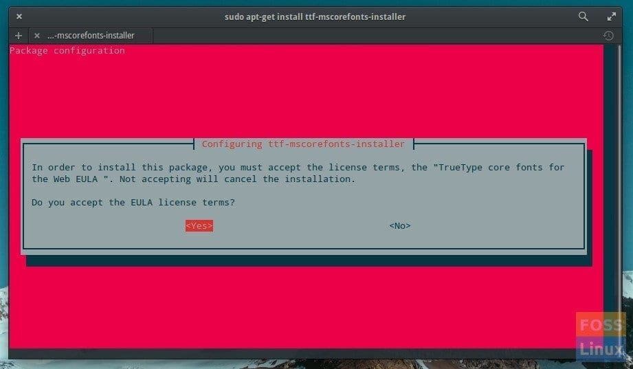 Microsoft Fonts Install Process Accept EULA Microsoft Fonts Install Process Accept EULA