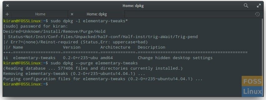 Uninstall using purge command Uninstall using purge command