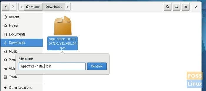 Rename the installer