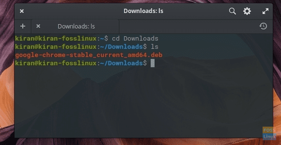 How To Install Google Chrome On Elementary Os Foss Linux - terminal session
