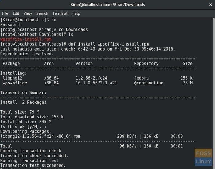 WPS Office Install via Terminal
