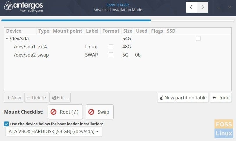 Antergos Installer - Advance Installation Mode