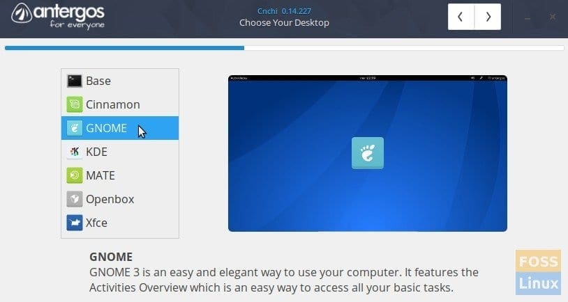 Antergos Installer - Choose Your Desktop