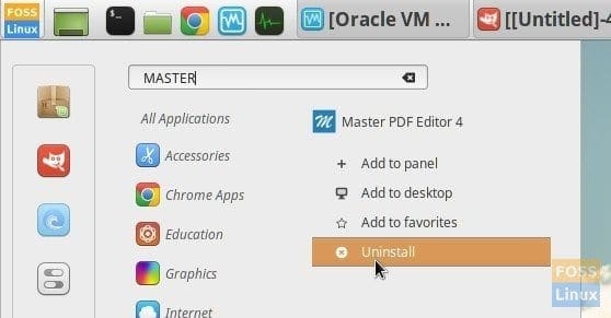 Uninstall Program from Main Menu - Linux Mint 18.1 Cinnamon