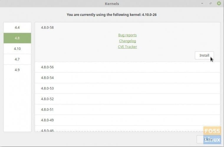 Linux Kernel 4.8 Installation