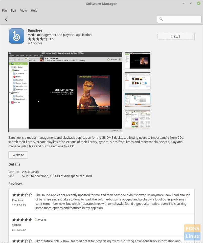 Administrador de software en Linux Mint 18.3