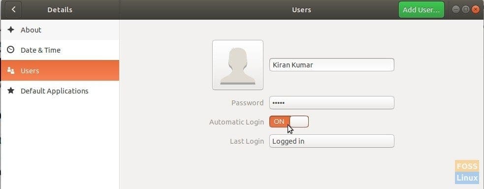 Enable Autologin in Ubuntu 17.10