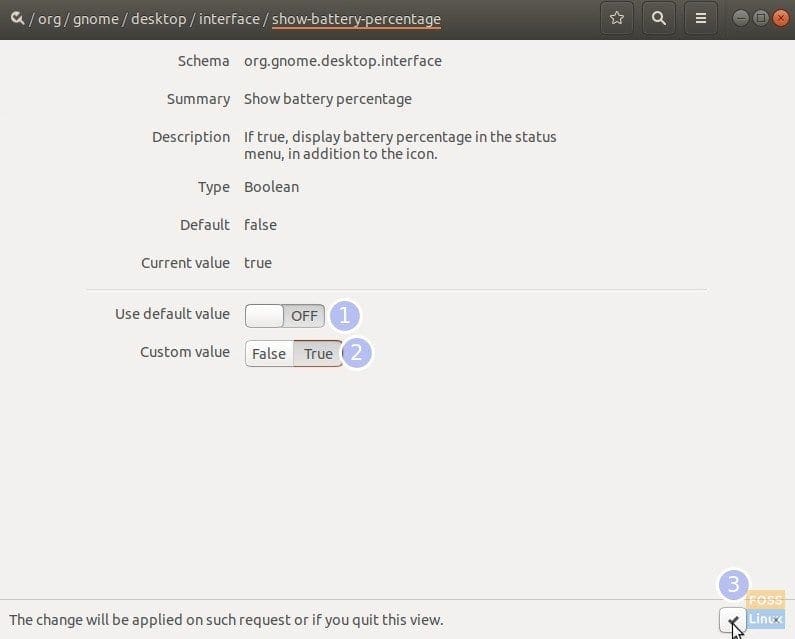 dconf editor show battery percentage
