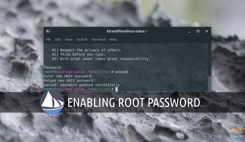 Enable root. Solus линукс. Какой пароль у root в Linux по умолчанию. Peter Solus фраза. Ereth Solus ipse sum.