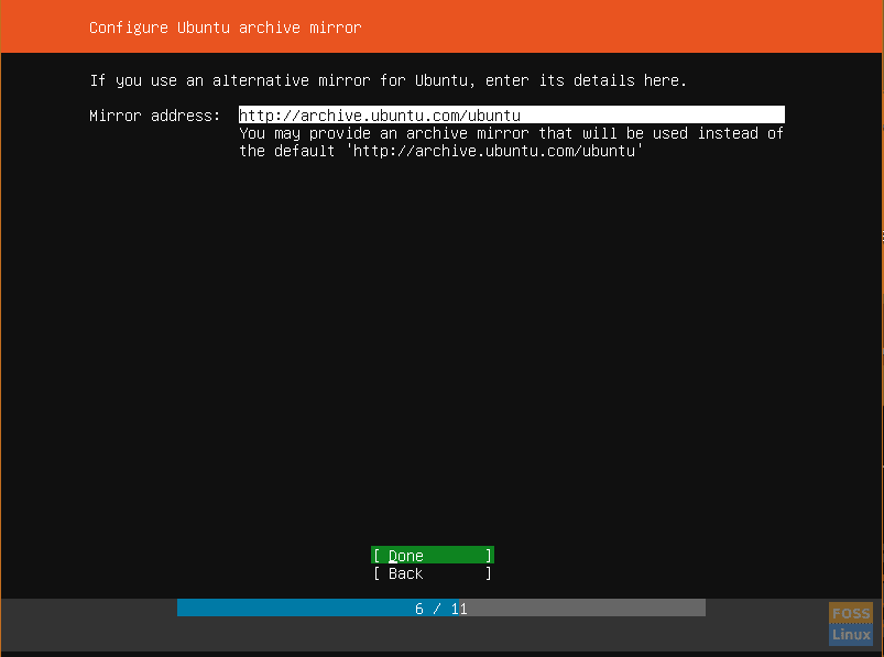 Configure mirror