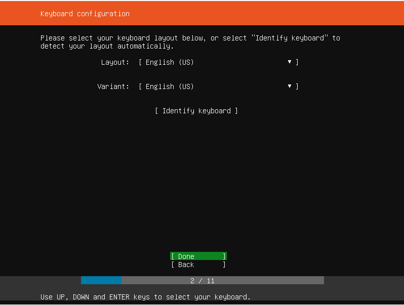 select keyboard layout