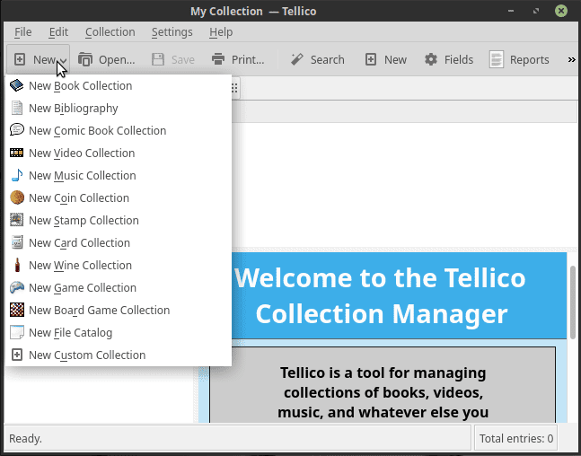 Tellico default collections.