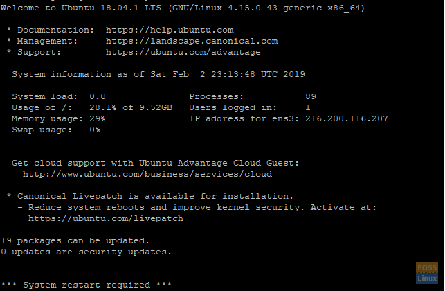 ubuntu log in