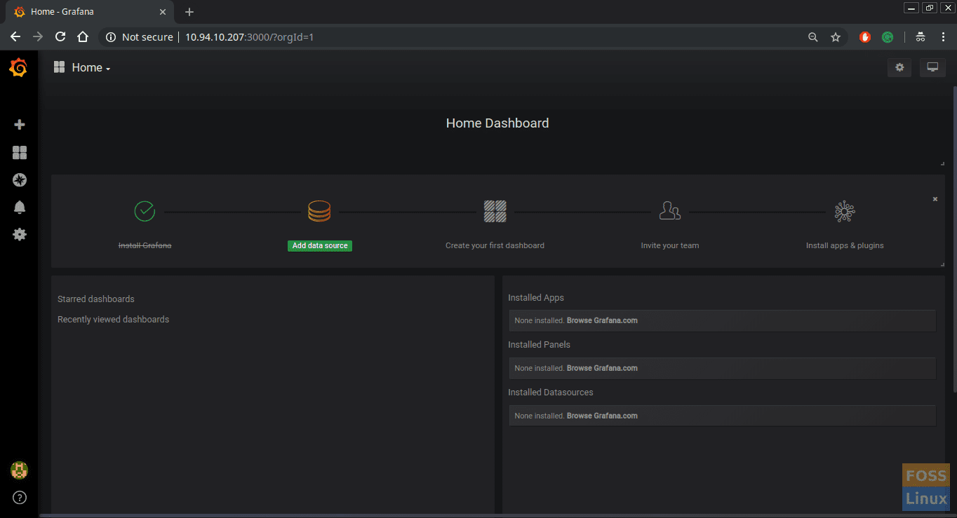 Grafana Home dashboard. Как установить плагин Starlight. Grafana logo. Grafana. 5 Notification sent to. Grafana install