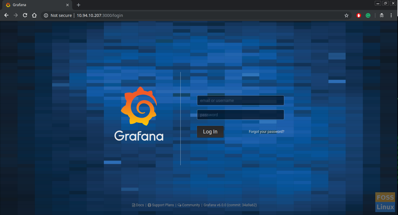 Grafana Login Page