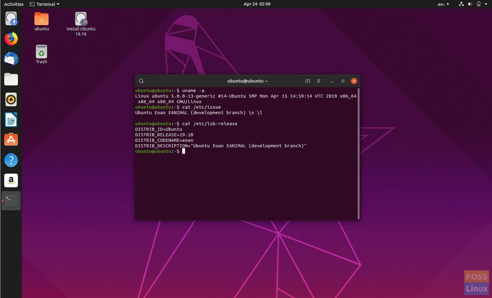 Ubuntu 19.10 Developmental Build
