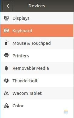 Choose The Keyboard Tab
