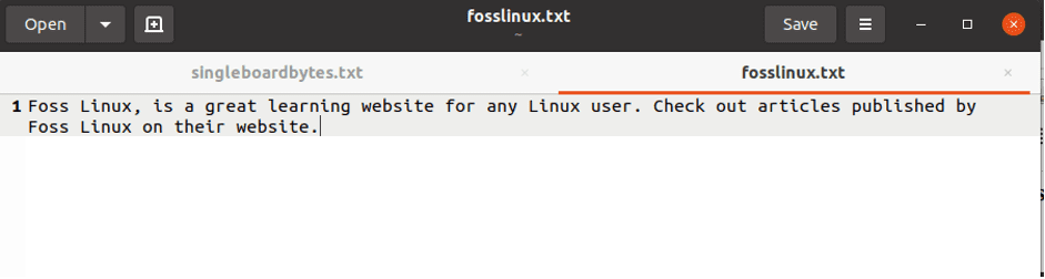 Final change after running the sed command
