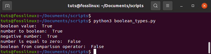 Working with Boolean types