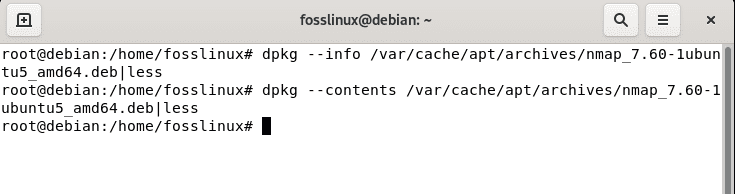 info and contents command