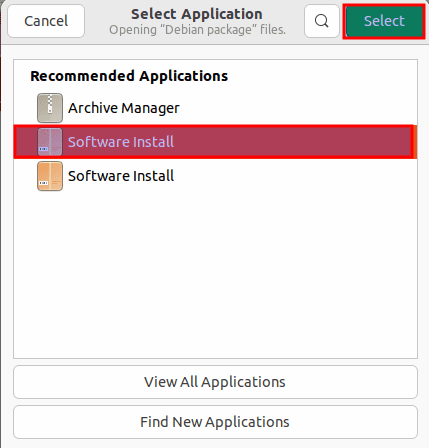 select software install