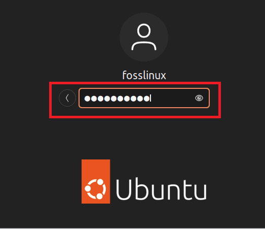 type in your password
